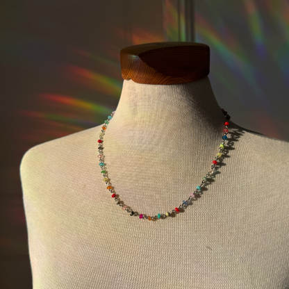 Gemstone necklace Steel &amp; Stone (silver)