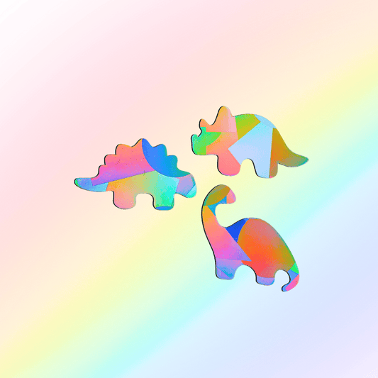 Suncatcher window stickers set of 3 dinosaurs