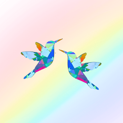 Suncatcher Fenstersticker 2er Set Kolibri