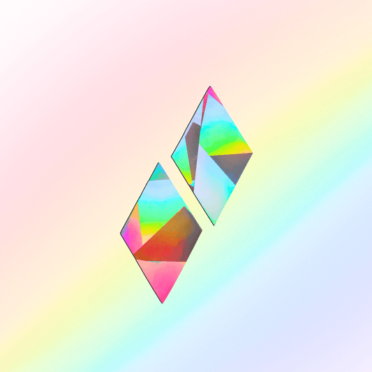 Suncatcher window stickers, set of 2 diamonds