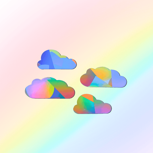 Suncatcher window stickers set of 4 clouds