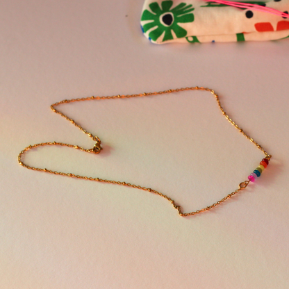 Edelsteinkette Boho Rainbow