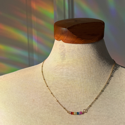 Edelsteinkette Boho Rainbow