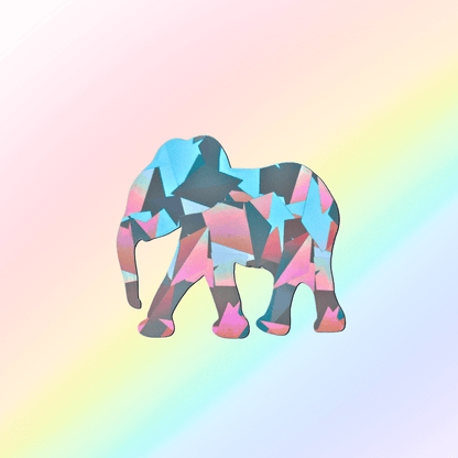 Suncatcher Window Sticker XL Elephant 