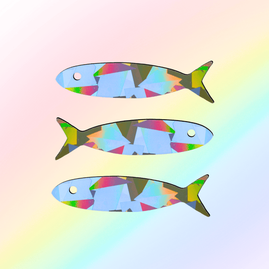 Suncatcher window sticker sardine