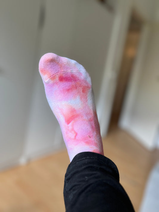 Ice Dye Cotton Socks in California Sunset