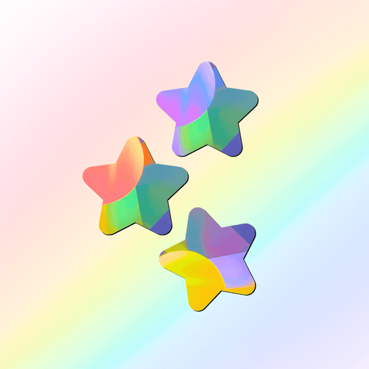Suncatcher window stickers set of 3 stars