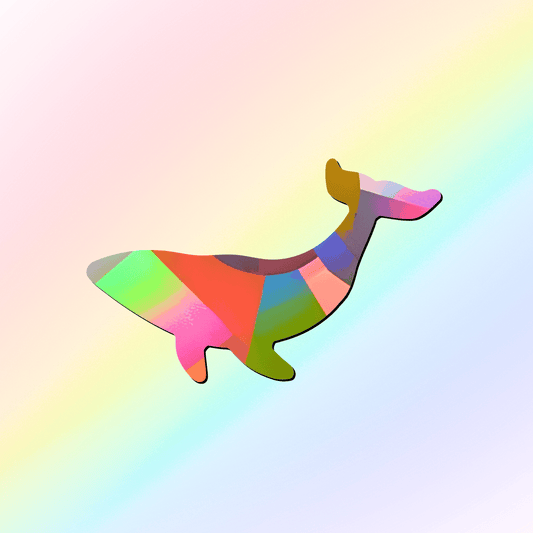 Suncatcher window sticker whale