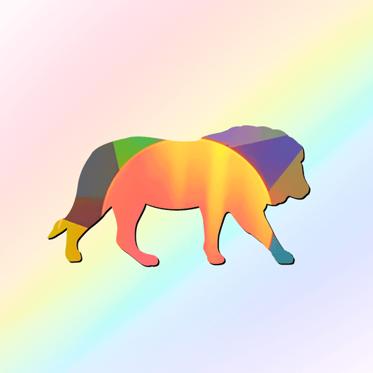 Suncatcher window sticker lion