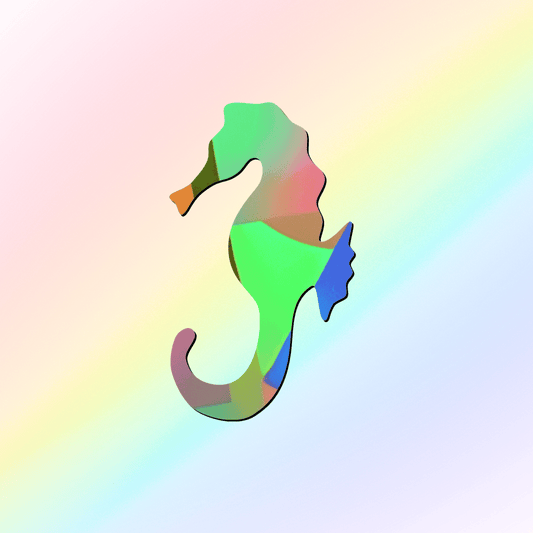 Suncatcher window sticker seahorse