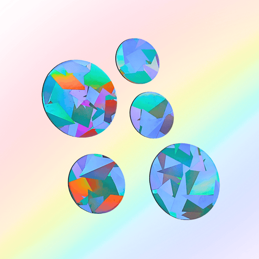 Suncatcher window stickers set of 5 circles