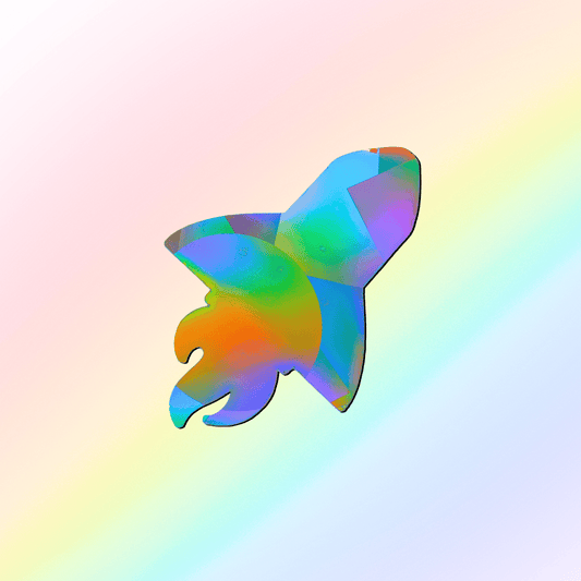 Suncatcher window sticker rocket