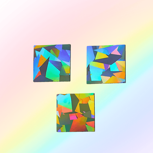 Suncatcher window stickers set of 3 squares