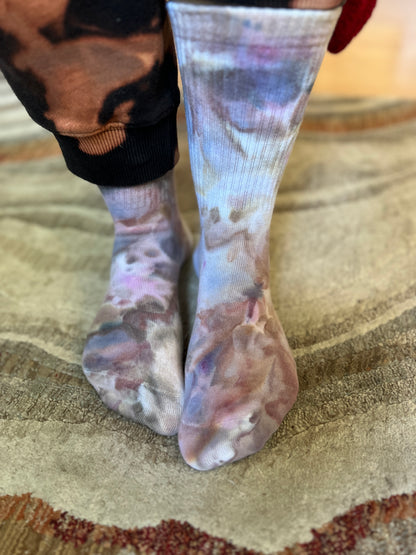 Ice Dye Cotton Socks in Marbles