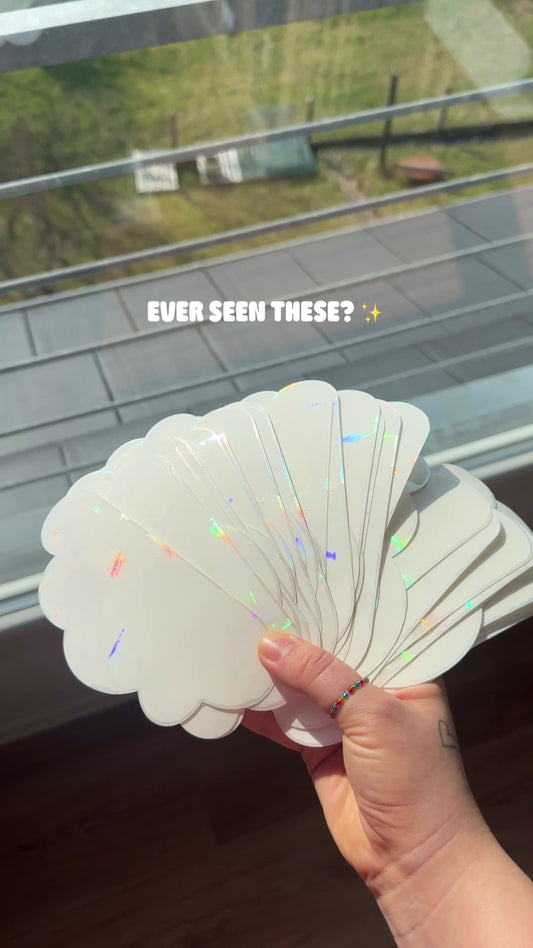 Suncatcher window sticker Happy