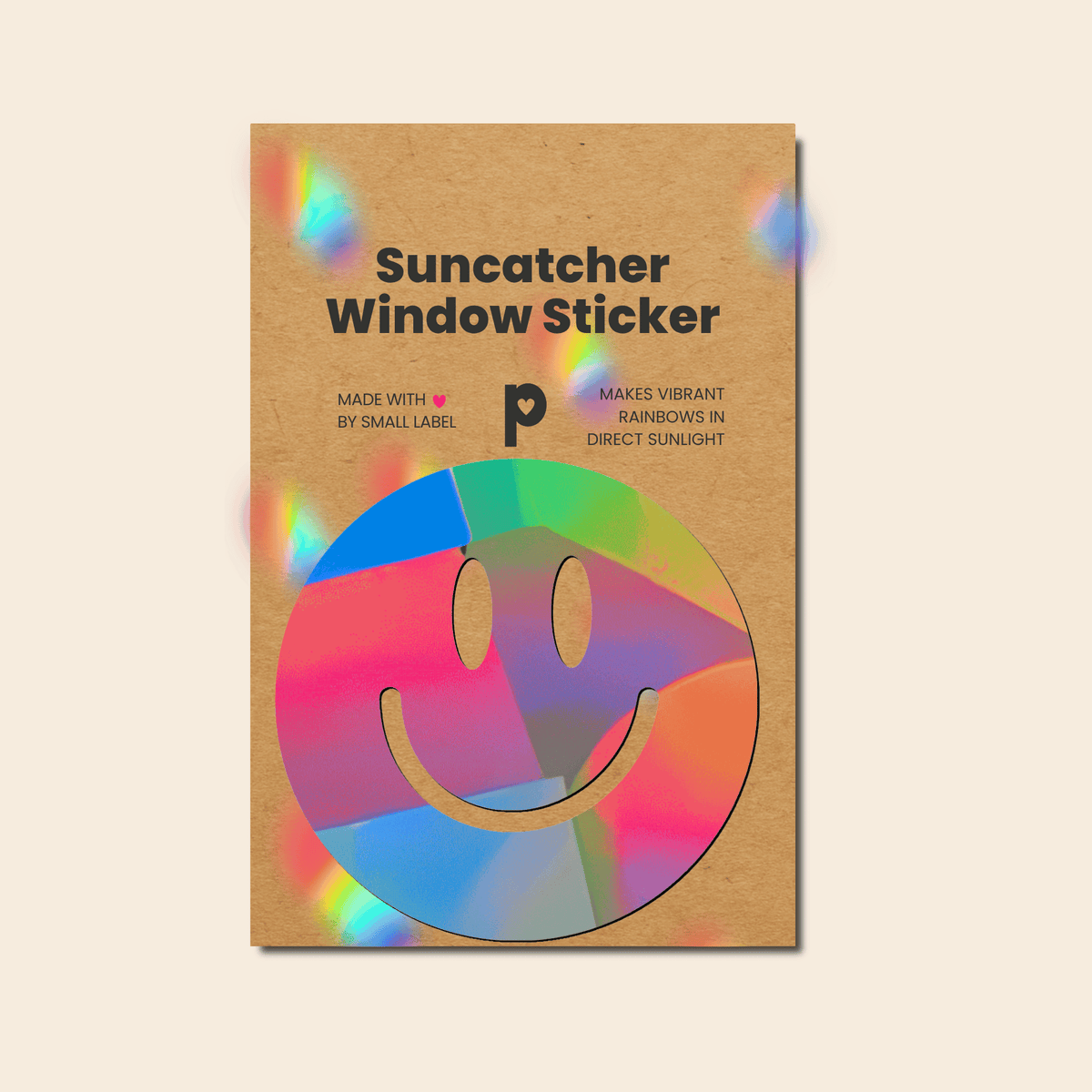 Suncatcher window sticker Happy